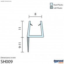 SH009 Shower Screen Seal (8mm glass)